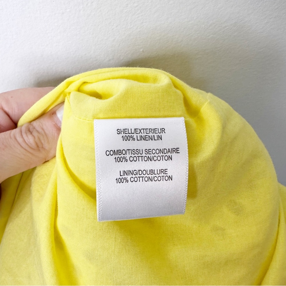 Belle Badgley Mischka Dailey Eyelet Linen Shirt Dress in Yellow
Size 4 - Picture 10 of 10